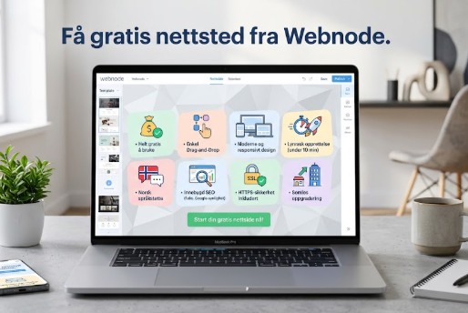 Få gratis nettsted fra Webnode
